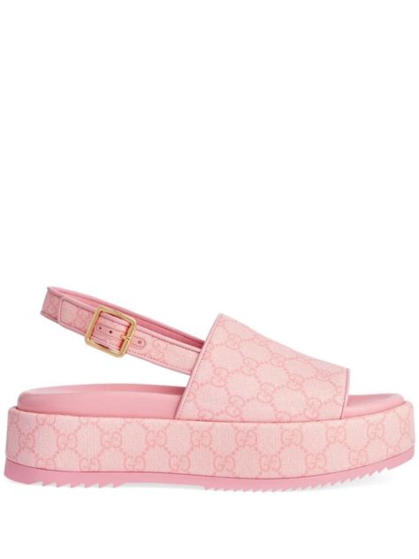 gucci pink platform|gucci denim platforms.